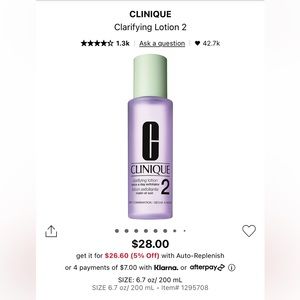 New Clinique Clarifying Lotion 2